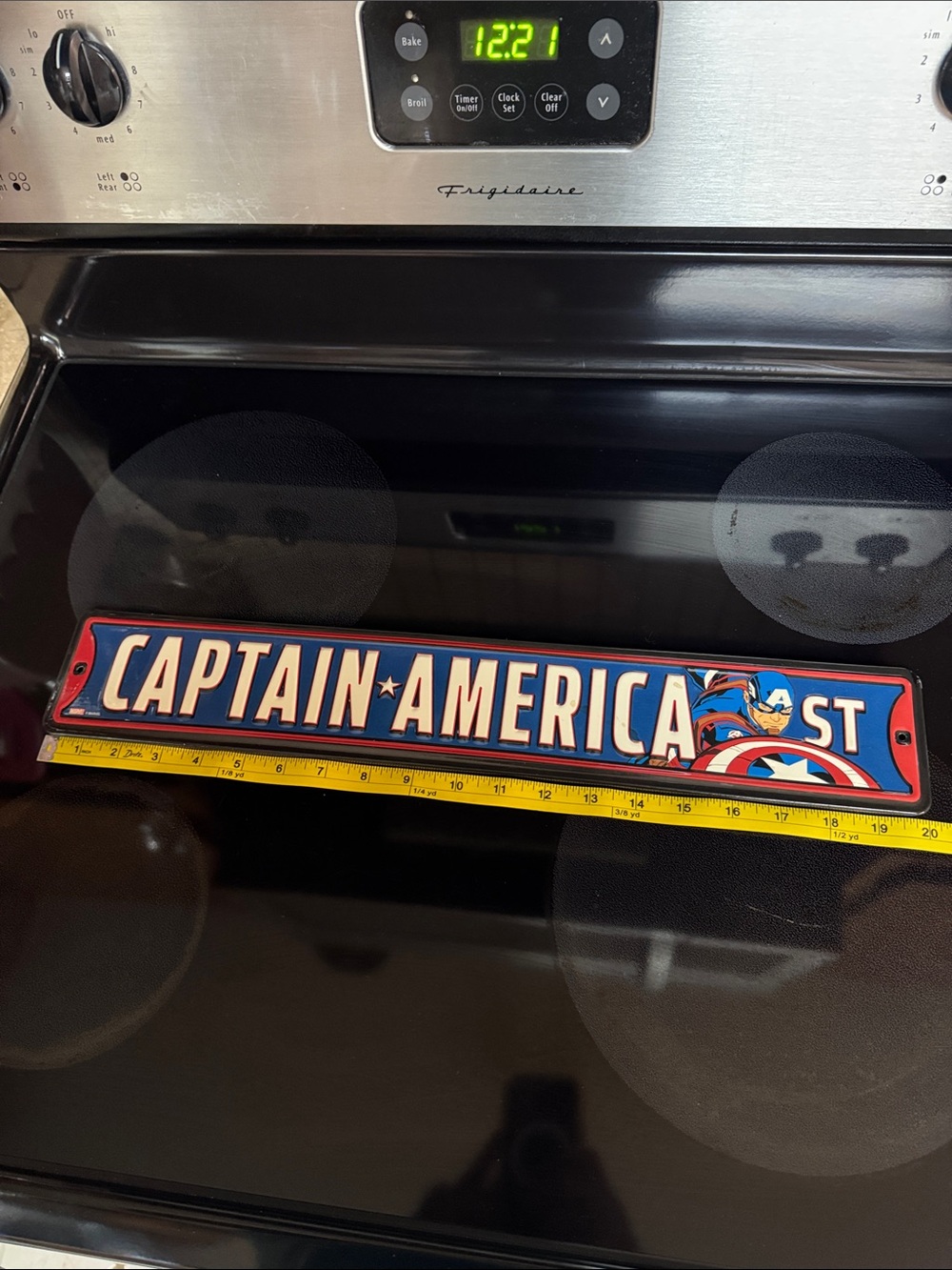 Captain America Metal Wall Sign 20 inches long NWT